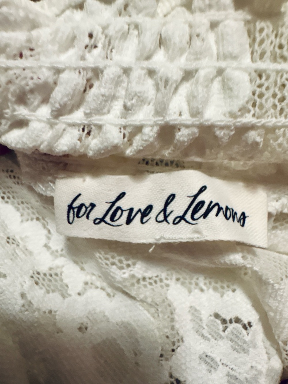 For Love & Lemons white lace blouse. Medium/large - Picture 3 of 10